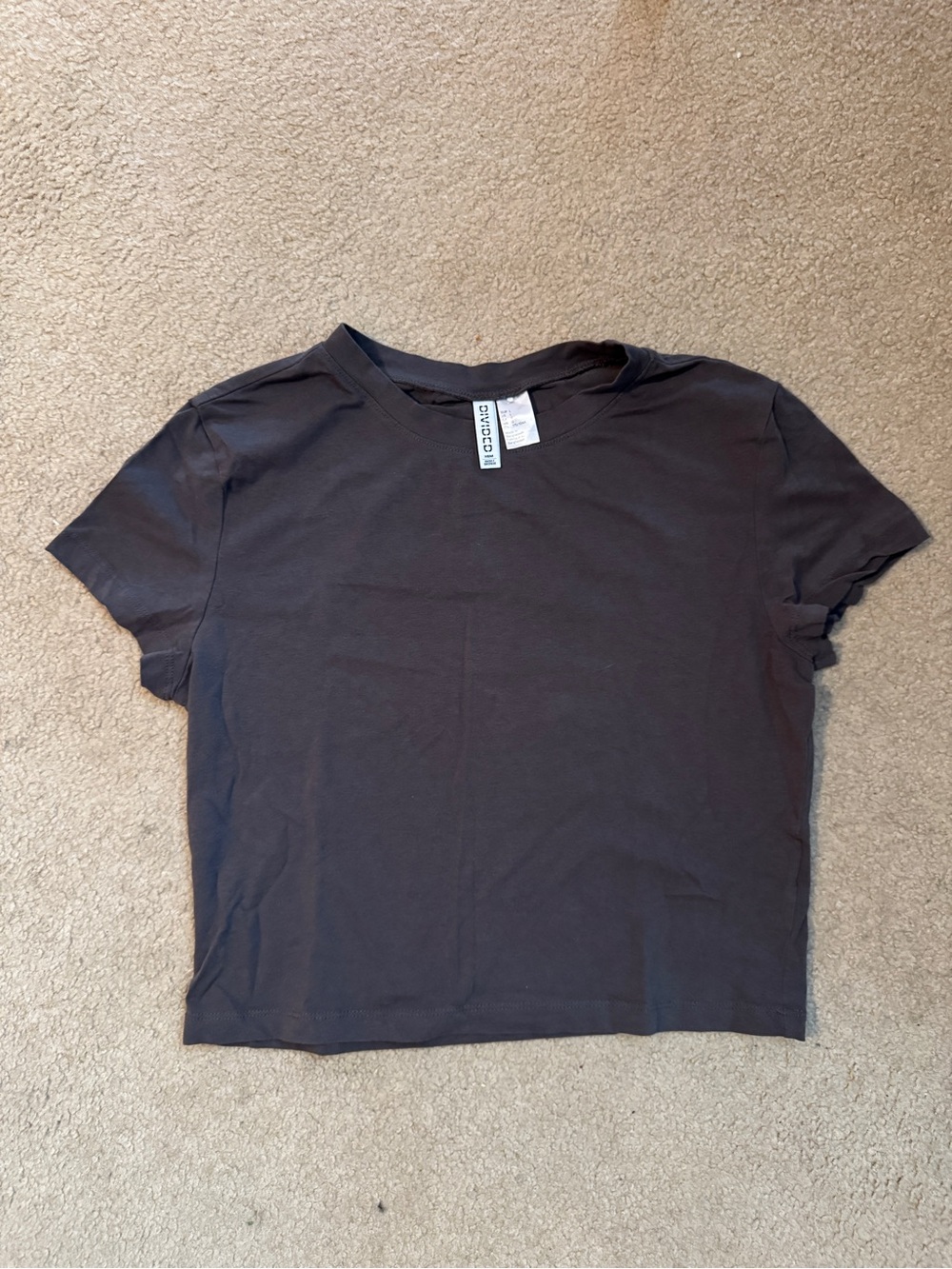 H&M Grey Crewneck Cotton Tee